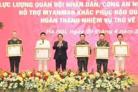 Thủ tướng Phạm Minh Chính tuyên dương lực lượng hỗ trợ khắc phục động đất Myanmar