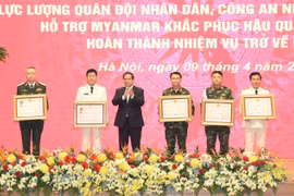 Thủ tướng Phạm Minh Chính tuyên dương lực lượng hỗ trợ khắc phục động đất Myanmar