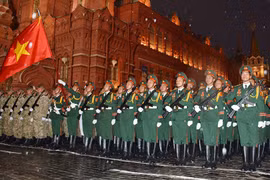 Đoàn Quân đội nhân dân Việt Nam hợp luyện tại Quảng trường Đỏ