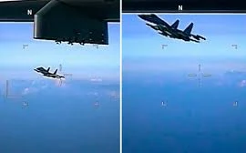 Tiêm kích Su-35S Nga tạt đầu UAV MQ-9 Pháp trên Địa Trung Hải