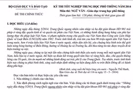 Đề và đáp án tốt nghiệp THPT môn Địa lý năm 2014