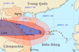 15h chiều nay, bão số 10 oanh tạc Quảng Bình, Quảng Trị