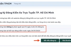 TP.HCM thí điểm đặt lịch đăng kiểm xe cơ giới Online