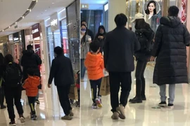 Angelababy đưa con đi mua sắm cùng người đàn ông lạ 