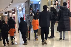 Angelababy đưa con đi mua sắm cùng người đàn ông lạ 