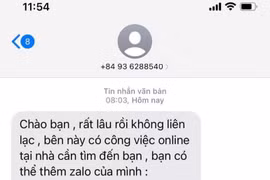 Sự thật phía sau những tin nhắn mời làm việc tại nhà lương cao