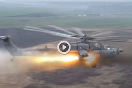 Xem "thợ săn đêm" Mi-28N khai hỏa tiêu diệt mục tiêu