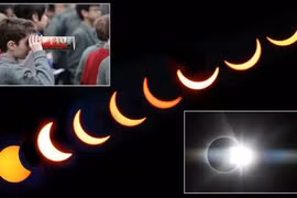 Cận cảnh nhật thực toàn phần vừa xuất hiện ở châu Âu