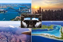 Chiêm ngưỡng phong cảnh khắp thế giới từ trên không