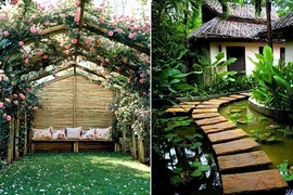 No mắt ngắm những kiểu thiết kế sân vườn đẹp mãn nhãn