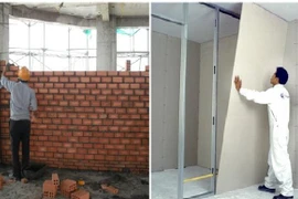 Đủ mẫu tường vách thạch cao... nên dùng thay tường gạch? 