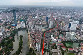 Ảnh toàn cảnh tuyến đường sắp mở rộng giá 3,5 tỷ đồng mỗi mét