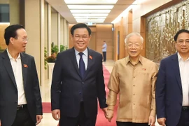 Tổng Bí thư Nguyễn Phú Trọng dự phiên thảo luận của Quốc hội