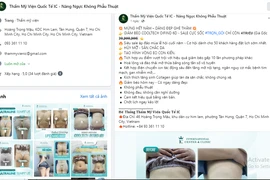 Thẩm mỹ Quốc tế IC quảng cáo dịch vụ khám, chữa bệnh “chui”