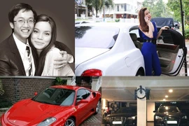 Những cặp đôi đại gia đi toàn xe khủng của showbiz Việt
