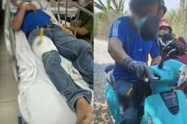 Chồng sợ vợ la mắng vì lấy tiền đi trả nợ nên lấy dao đâm dao vào chân 