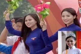 Hoa khôi Nữ sinh duyên dáng rực rỡ bên HH Kỳ Duyên