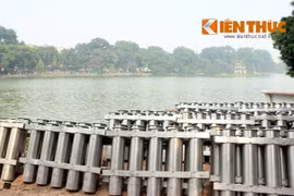 Trận địa pháo hoa Hồ Gươm trước giờ “đại tiệc” đêm Giao thừa