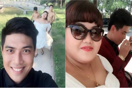 Khoảnh khắc "khó đỡ" của cặp đôi vợ hơn chồng 30kg