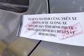 Niêm phong cửa ôtô, không cho xuống xe khi qua Bình Phước về Bình Dương