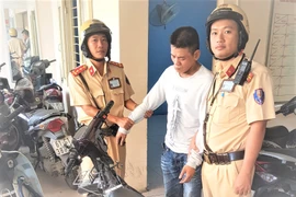 Đối tượng Khanh tại cơ quan công an.