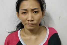 Thuý tại cơ quan công an.