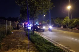 Công an phong toả hiện trường.