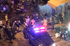 Công an phong toả hiện trường.