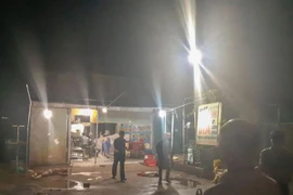 Công an phong toả hiện trường.