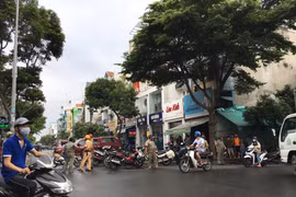 Công an phong toả hiện trường.