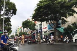 Công an phong toả hiện trường.