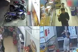 Hình ảnh một số vụ cướp do nhóm của Thiện thực hiện.