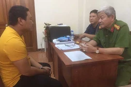 Đại tá Lê Ngọc Phương, Phó Cục trưởng Cục Cảnh sát hình sự, Bộ Công an lấy lời khai với Tâm.