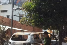 Công an có mặt ở hiện trường.