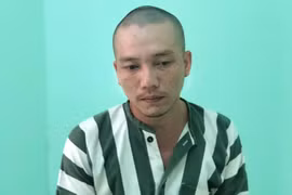 Đối tượng Thanh tại cơ quan công an 