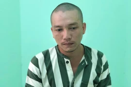 Đối tượng Thanh tại cơ quan công an 