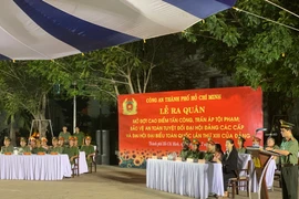 Công an TPHCM tổ chức Lễ ra quân tấn công trấn áp tội phạm bảo vệ an toàn tuyệt đối Đại hội Đảng các cấp và Đại hội đại biểu toàn quốc lần thứ XIII của Đảng.