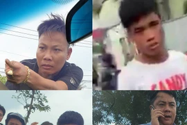 Nhóm giang hồ chặn vây xe công an ở tỉnh Đồng Nai.