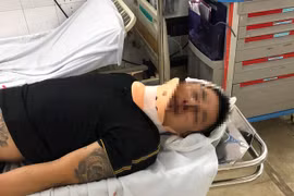 Anh P. với thương tích trên người.