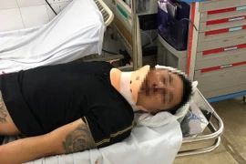 Anh P. với thương tích trên người.