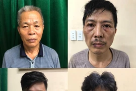 Nhóm đối tượng tại cơ quan công an.