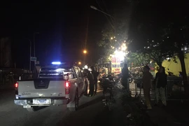 Công an phong toả hiện trường.