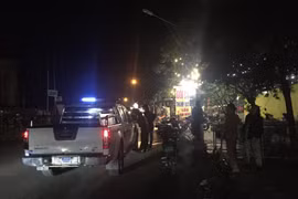 Công an phong toả hiện trường.