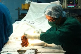 Công an ở hiện trường.