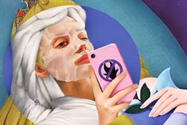 Hài hước cảnh các nhân vật hoạt hình sử dụng đồ công nghệ