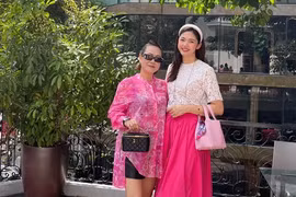 Á hậu Thanh Tú "đuổi không kịp" sự sành điệu của mẹ đẻ