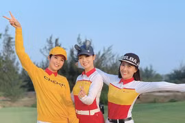 Golfer Ngọc Hân vẫn đẹp rạng ngời trong trang phục khoẻ khoắn