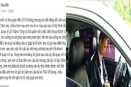 Tài xế taxi nhiệt tình trả điện thoại bỏ quên cho khách 