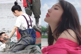 Running Man: Thúy Ngân ngồi lên người Jun Phạm trong tư thế “đỏ mặt"