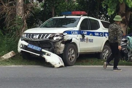 Hiện trường vụ tai nạn xe CSGT va chạm nữ sinh ở Hải Dương